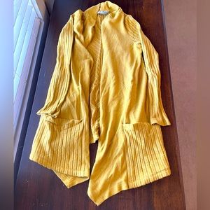 Anthropologie yellow cardigan